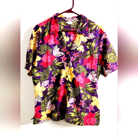 Rose White Dress Tartan Vintage Leaves Hawaiian Shirt
